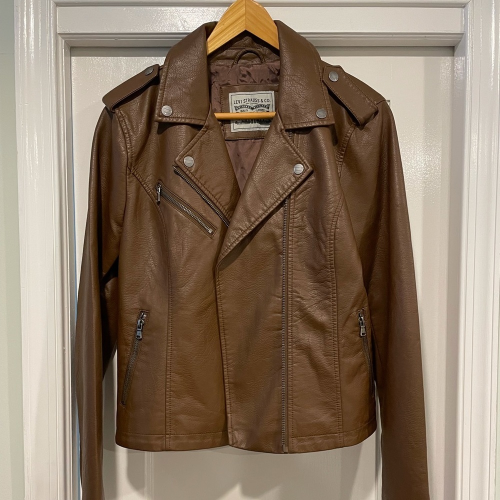 🌈 [Levi’s] Brown faux leather jacket NWOT
